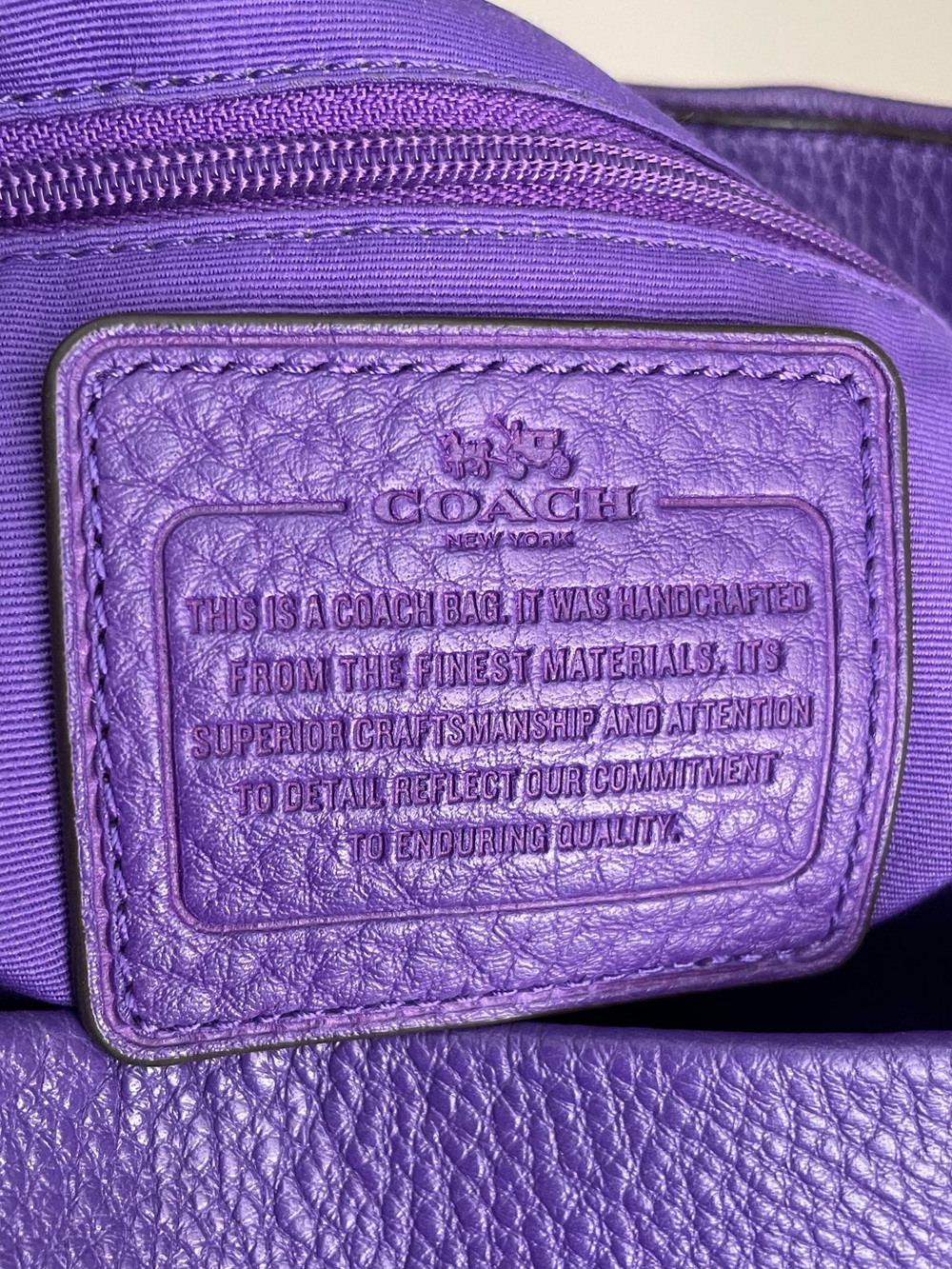 Coach Madison Phoebe Violet Purple Leather Shoulder Bag - Picture 10 of 16